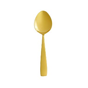COLHER AÇO INOX P/SERVIR PISA DOURADO