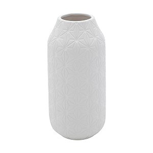 VASO DECORATIVO CERÂMICA BRANCO 11x23cm