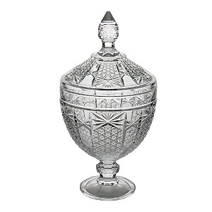 POTICHE DECORATIVA CRISTAL C/PÉ PRINCESS 15x28cm
