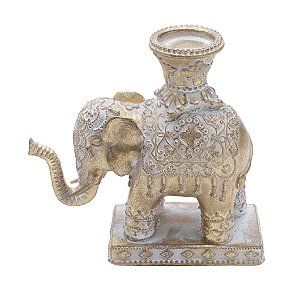 PORTA VELA POLIRESINA ELEFANTE 16x7x17cm