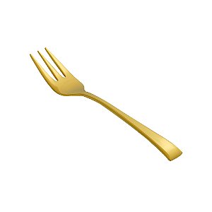 CJ 6 GARFOS AÇO INOX P/BOLO BERNA DOURADO
