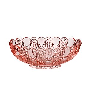 CENTRO DE MESA CRISTAL PRINCESS ROSA 29x13x11cm