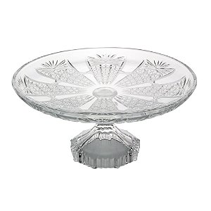 PRATO CRISTAL P/BOLO C/PÉ PRINCESS 20x10cm