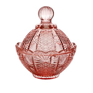 POTICHE DECORATIVO CRISTAL PRINCESS ROSA 11x11cm