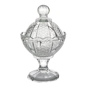 POTICHE DECORATIVA CRISTAL C/PÉ PRINCESS 11x16cm