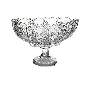 CENTRO DE MESA CRISTAL C/PÉ PRINCESS 29x20cm