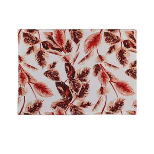 JOGO AMERICANO 2PC ALGODÃO FOLHAS ROSA 33x45cm