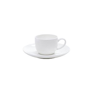 JG 6 XÍCARAS P/CAFÉ C/PIRES DE PORCELANA BONE CHINA NICE PLAIN 90ML