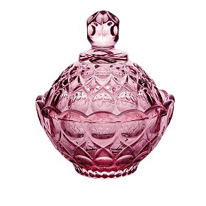 POTICHE DECORATIVO CRISTAL ANGEL ROXO 11x11cm