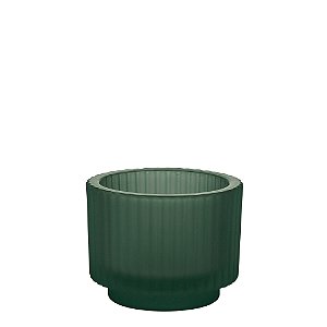 CASTIÇAL VIDRO VERDE 10x10cm