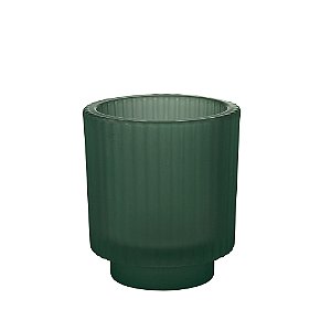 CASTIÇAL VIDRO VERDE 10x11cm