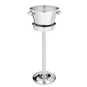 SUPORTE C/PÉ PRATA P/BALDE 20cm