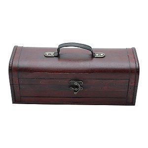 CAIXA VINHO/WHISKY MADEIRA DECORATIVO 35x14x13cm