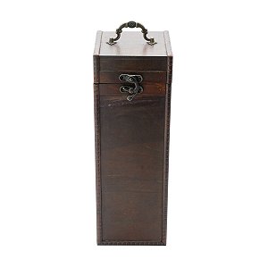 CAIXA VINHO/WHISKY MADEIRA DECORATIVA 13x13x36cm