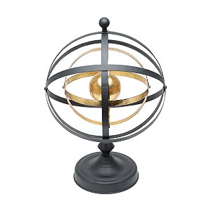 GLOBO METAL PRETO/DOURADO 36x35x51cm