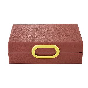 CAIXA DECORATIVA ROSÉ 27x22x11cm
