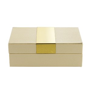 CAIXA DECORATIVA OFF WHITE 23x15x8cm