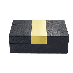 CAIXA DECORATIVA AZUL 21x19x9cm