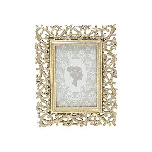 PORTA-RETRATO RESINA DOURADO 10x15cm