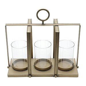 LUMINÁRIA METAL OURO VELHO 38x18x33cm