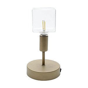 LUMINÁRIA METAL OURO VELHO 13x25cm