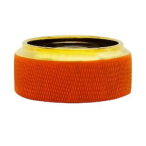 VASO DECORATIVO CERÂMICA LARANJA 15x7cm