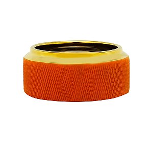 VASO DECORATIVO CERÂMICA LARANJA 20x9cm