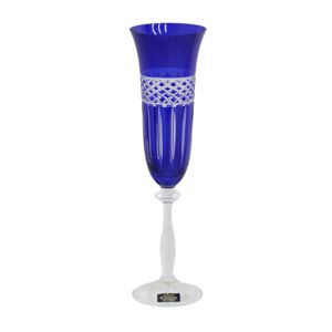 CJ 6 TAÇAS CRISTAL ECOLÓGICO P/CHAMPANHE ANGELA COBALT 190ml