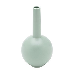 VASO DECORATIVO CERÂMICA VERDE 14x29cm