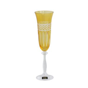 CJ 6 TAÇAS CRISTAL ECOLÓGICO CHAMPANHE ANGELA TOPÁZIO 190ml