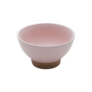 CJ 2 BOWLS CERÂMICA ROMANCE ROSA 8x13cm 500ml