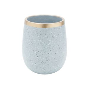 VASO DECORATIVO CERÂMICA GRANILITE CINZA 9x12cm