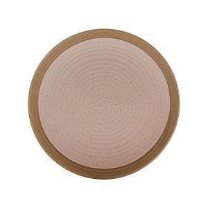CJ 2 PRATOS CERÂMICA P/SOBREMESA ROMANCE ROSA 21cm