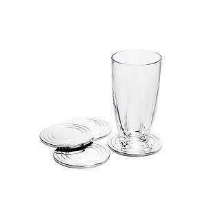 JG 4PC PORTA COPO DE PRATA FILLETS 9CM