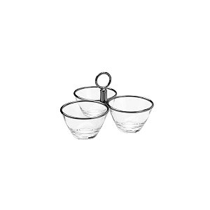 PETISQUEIRA DE VIDRO TRIPLA PLANET BLACK 25X16X17cm