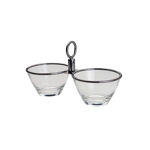 PETISQUEIRA DUPLA DE VIDRO PLANET BLACK 24X11,5X17cm