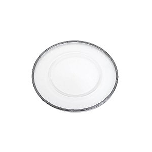 SOUSPLAT DE VIDRO C/CORDÃO CROISE BLACK 35cm