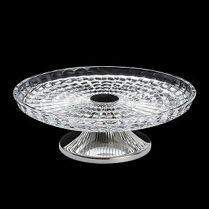 PRATO PARA BOLO DIAMOND PRATA 30CM