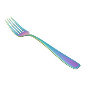 CJ 12 GARFOS DE AÇO INOX P/SOBREMESA PVD RAINBOW PISA