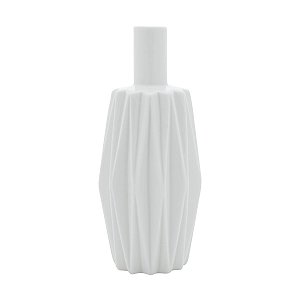 VASO DECORATIVO PORCELANA BRANCO 7x15cm