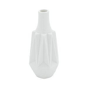 VASO DECORATIVO PORCELANA BRANCO 7x15cm