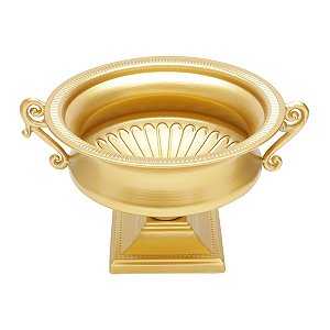 VASO METAL DOURADO 36x30x21cm