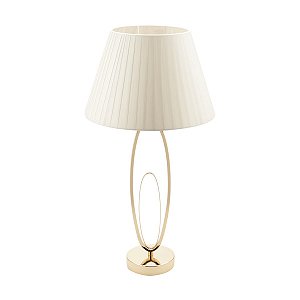 ABAJUR METAL BIVOLT MARFIM/DOURADO 12x43cm
