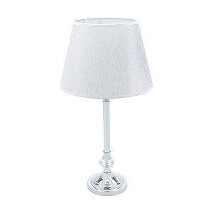 ABAJUR METAL BIVOLT COR PRATA 16x46cm