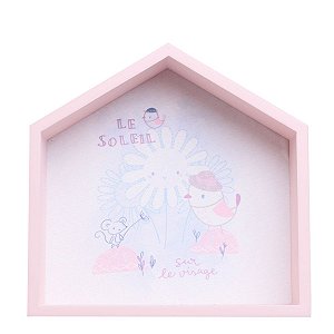 NICHO CASINHA MADEIRA ROSA 20x20x6cm