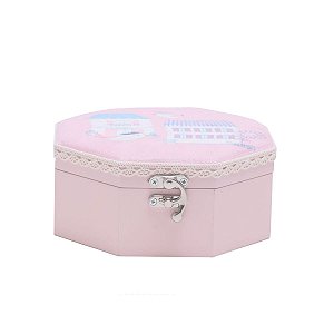 CAIXA MADEIRA ROSA 16x16x7cm