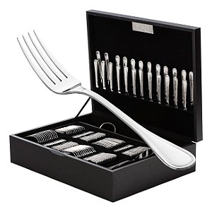 FAQUEIRO 101PC AÇO INOX AVALON C/ESTOJO DE MADEIRA