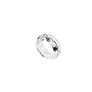 CJ 4 ANÉIS DE VIDRO P/GUARDANAPO ONDULADO TRANSPARENTE 6cm