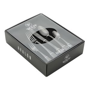FAQUEIRO 30 PCS DE AÇO INOX PVD BLACK AVALON C/GIFT BOX