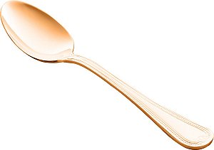 CJ 12 COLHERES DE AÇO INOX P/SOBREMESA PVD ROSE GOLD